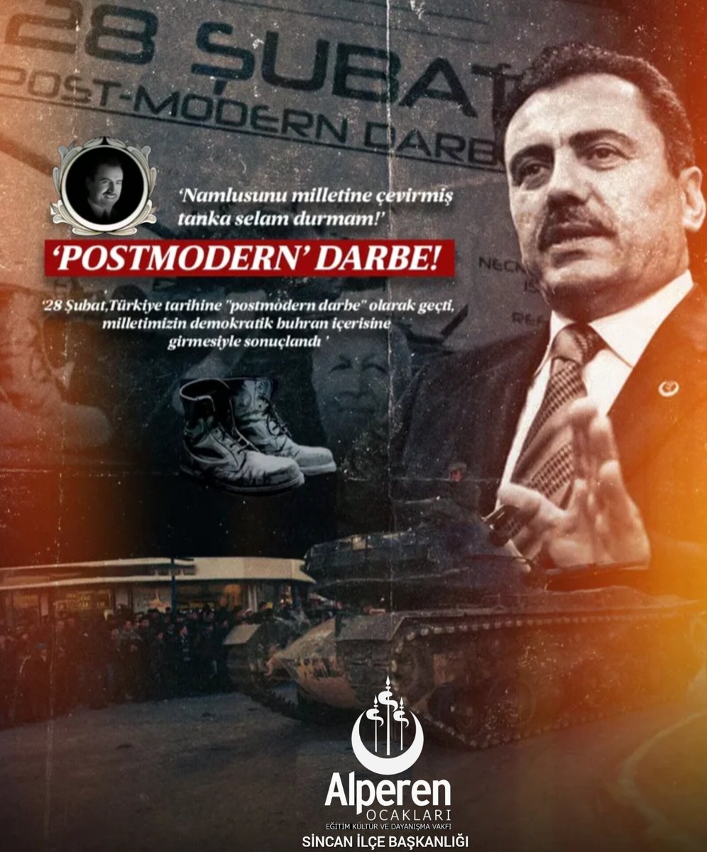 "Namlusunu milletine çevirmiş tanka selam durmam!"

28 Şubat sürecinin en gür sesi Şehit Liderimiz Muhsin Yazıcıoğlu ve Büyük Birlik Partisi olmuştur.

Büyük Türk milleti darbelere, cuntacılara bir daha asla geçit vermeyecektir.

#MuhsinYazıcıoğlu
#28Şubat