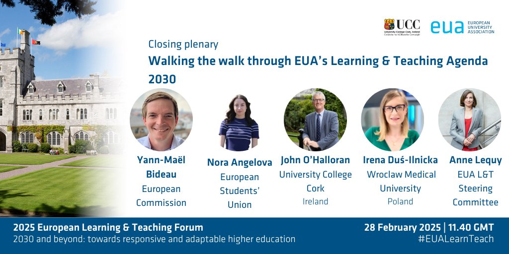 EUA (@euatweets) on Twitter photo Last Plenary Session of the #EUALearnTeach Forum: Walking the walk through EUA’s Learning & Teaching Agenda 2030.
🎙️ With Yann-Maël Bideau <a href="/EU_Commission/">European Commission</a>, Nora Angelova <a href="/ESUtwt/">European Students' Union (ESU)</a>, <a href="/johbees/">John O'Halloran</a> & Irena Duś-Ilnicka @WMU_pl Last Plenary Session of the #EUALearnTeach Forum: Walking the walk through EUA’s Learning & Teaching Agenda 2030.
🎙️ With Yann-Maël Bideau <a href="/EU_Commission/">European Commission</a>, Nora Angelova <a href="/ESUtwt/">European Students' Union (ESU)</a>, <a href="/johbees/">John O'Halloran</a> & Irena Duś-Ilnicka @WMU_pl