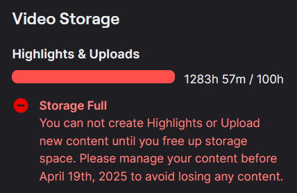 Badinfoss's tweet photo. Looks like I'll be deleting most of my Twitch VODs from Twitch itself. You can still view them all on my Badinfos VODs channel https://t.co/EXf7h9FjRN https://t.co/eGaGJZ9pck