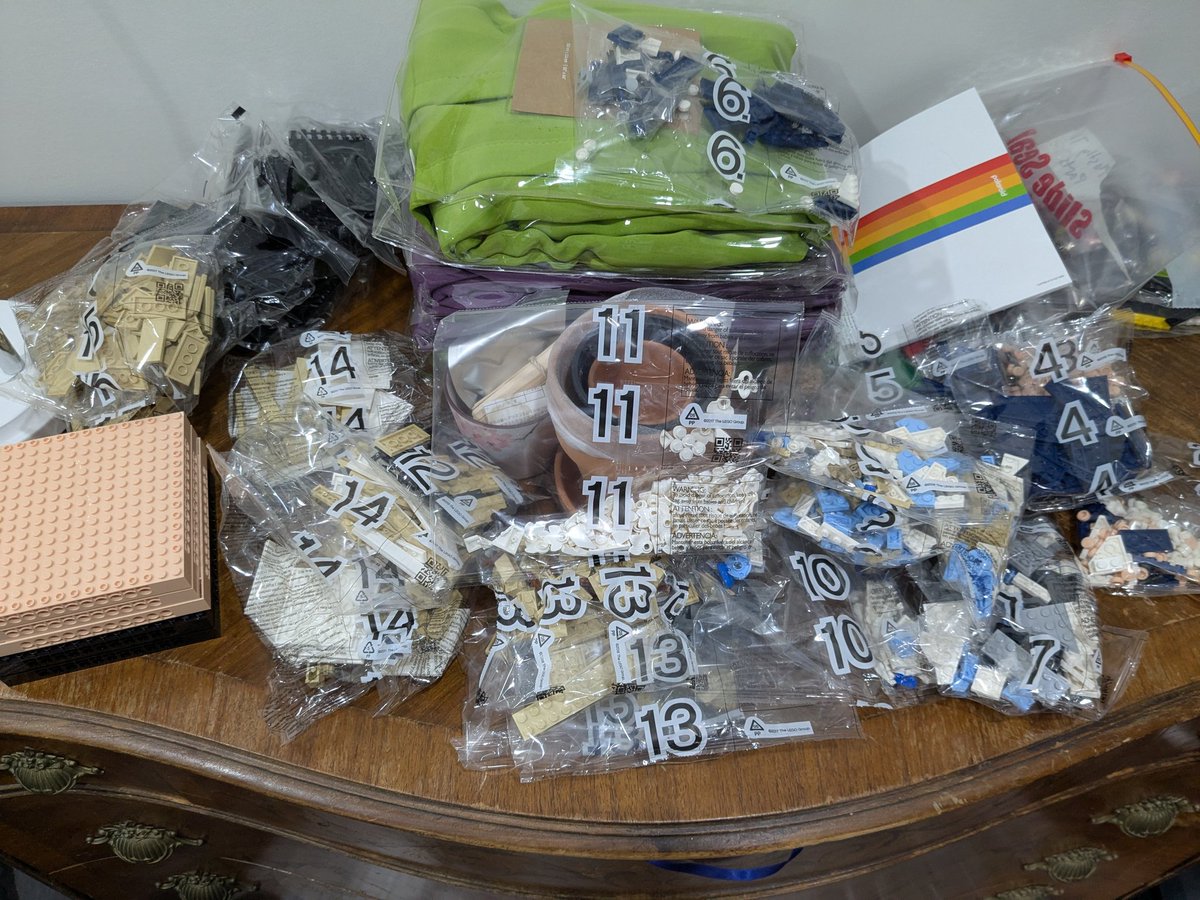 Onto the next project, Lego art. 🙂 Looking forward to this. LOT of little pieces with this one.