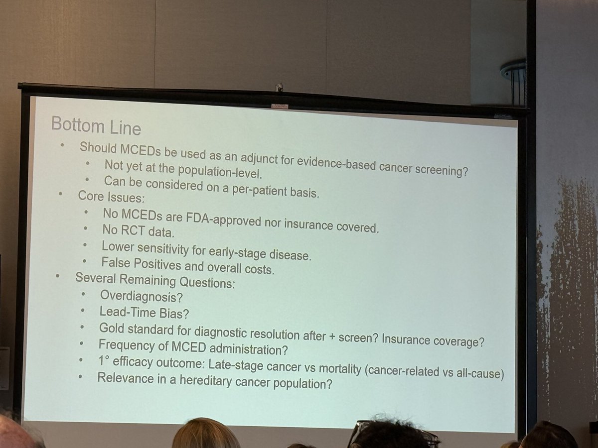 HHampel1's tweet image. Ravi Sharaf presenting the bottom line about the use of Multi-Cancer Detection tests for cancer screening at the @cityofhope Cancer Genetics Bootcamp.