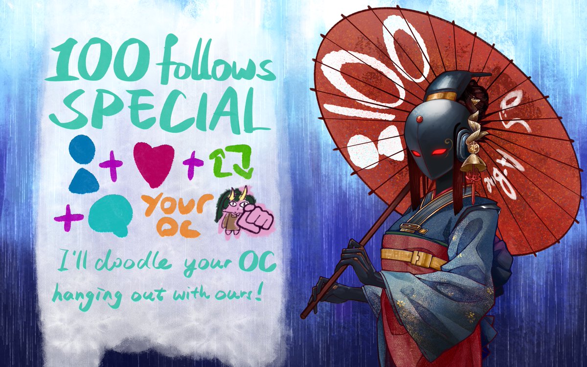 🌟✨ 100 FOLLOWS! ✨🌟

🎉THANK YOU for 100 followers!! 🥳 All of you are so amazing and fantastic artists!🫶 

🌸Rosetta Hosted Mini Art Raffle💖
👀 Follow!
♥️ This Post!
🔁 RT this!
💬 Drop your OC!

We’ll doodle your OC hanging out with ours! 🎨✨ 
As many as we can!🫵