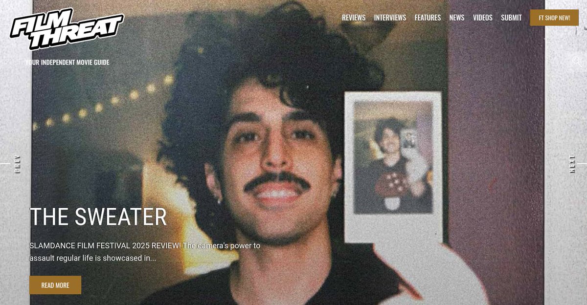 FilmThreat's tweet image. “Maz wholeheartedly agrees and goes on a quest to locate his donated mushroom sweater.” Michael Talbot-Haynes reviews The Sweater; which screened @Slamdance.
filmthreat.com/reviews/the-sw… #Slamdance #FilmThreatSlamdance #Slamdance2025