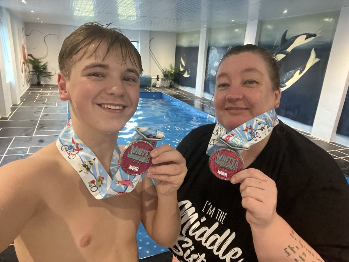 And that’s a wrap. February at home triathlon completed today. 

5km walk ✅
20km cycle ✅
750m swim ✅

If you can spare a few pounds to get us over our target that would be awesome. All in aid of Disability Snowsport UK. 

justgiving.com/page/sharryn-m…

❤️