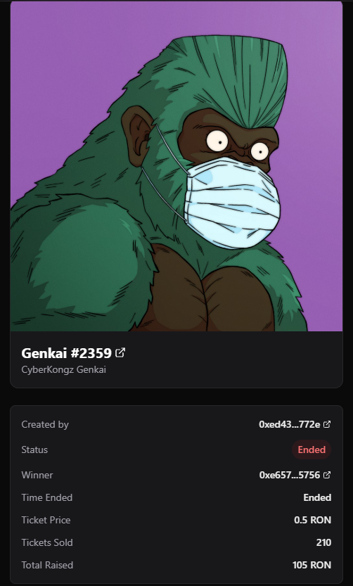 k1ngxweb3's tweet photo. I'd like to talk about @realmwalkersron project the same page where I won this great Genkai! @realmwalkersron is a sweepstakes page of nfts on @Ronin_Network you can participate in all the sweepstakes with $ron or with $real and I want to thank the creators of this project <3 https://t.co/XvADxFP8Zl