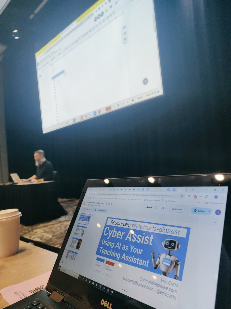 #CYBER Assist: using AI as Your #Teaching Assistant by <a href="/ericcurts/">Eric Curts</a> 

Great session!!

#Ai #iA 
#ArtificialInteligence 
#InteligenciaArtificial