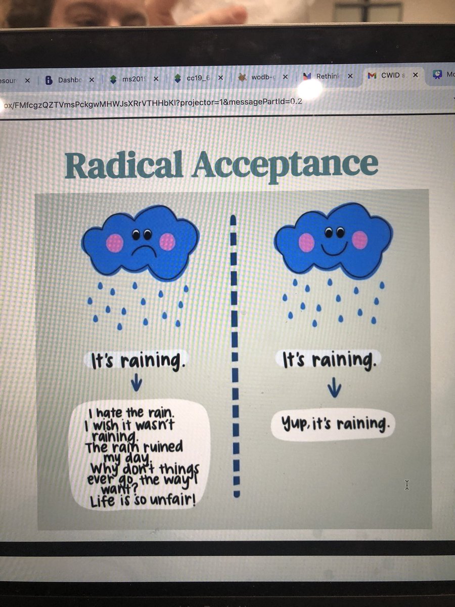 MsScanlon1's tweet photo. Loving this session about supporting anxious students at the CWID! Can’t wait to use these new tools to help support my students! #dg58pride https://t.co/OyUhuS5ucm