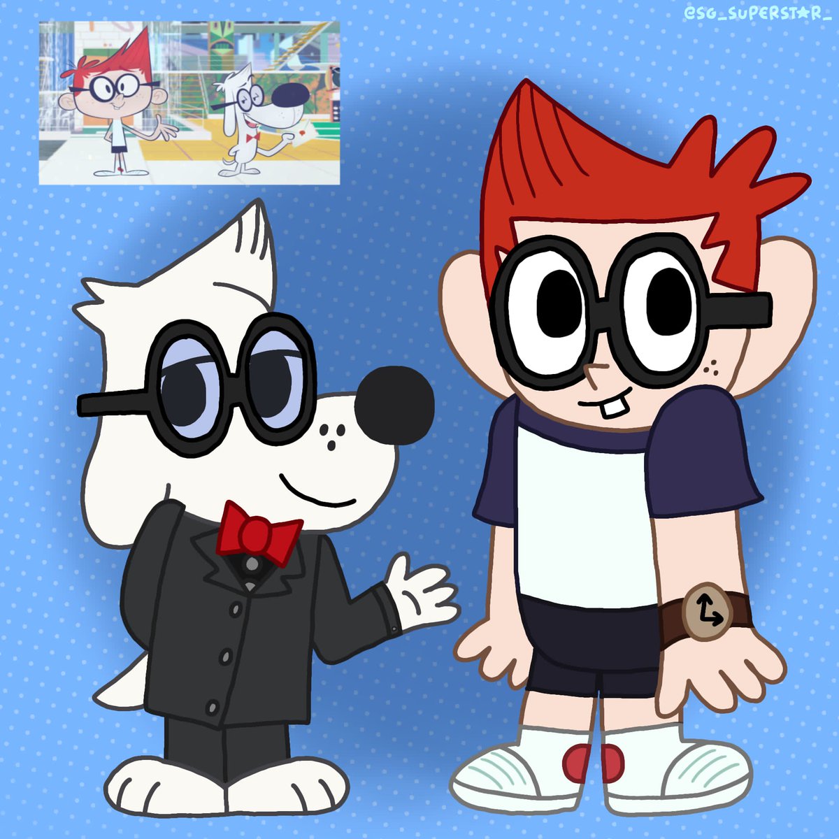 sg_superstar_'s tweet photo. My mp&s redesigns except I never watched anything of them so I gave them details based on the vibes they gave me
#mrpeabodyandsherman #tmpass #rockyandbullwinkle #redesigns https://t.co/1i9LzQiBq7