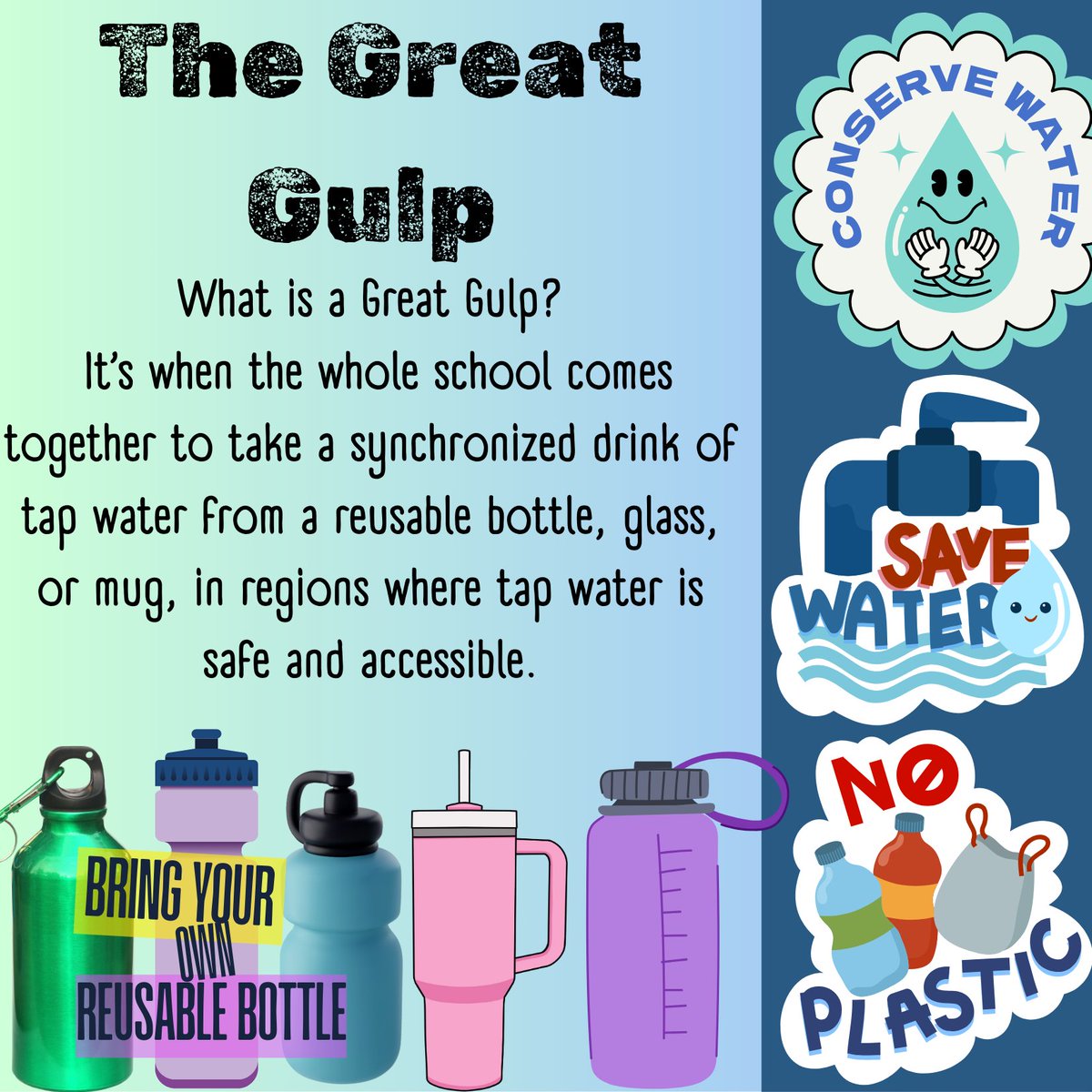 Looking to boost your Eco Schools Certification?
Commit to a great gulp challenge this spring! 🫧🫧🫧<a href="/EcoSchoolsCAN/">EcoSchools Canada</a> <a href="/PDSB_eco/">Peel EcoSchools</a> <a href="/DPCDSBSchools/">Dufferin-Peel Catholic District School Board</a>