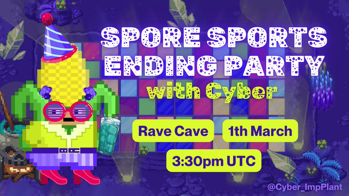 🍄SPORE SPORTS ENDING PARTY 🍄

Spore Sports are heading to the finale! After one last session, we’ll celebrate the legendary ending we’ve all been waiting for. 🎉🔥

Join me tomorrow on my stream for fun, gibberish talks, and maybe even some goodies for your pocket! 👀

⏰ Time: