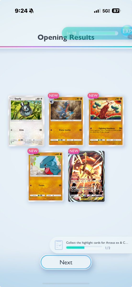 Well 2nd pack of the update.. #PokemonTGCPocket