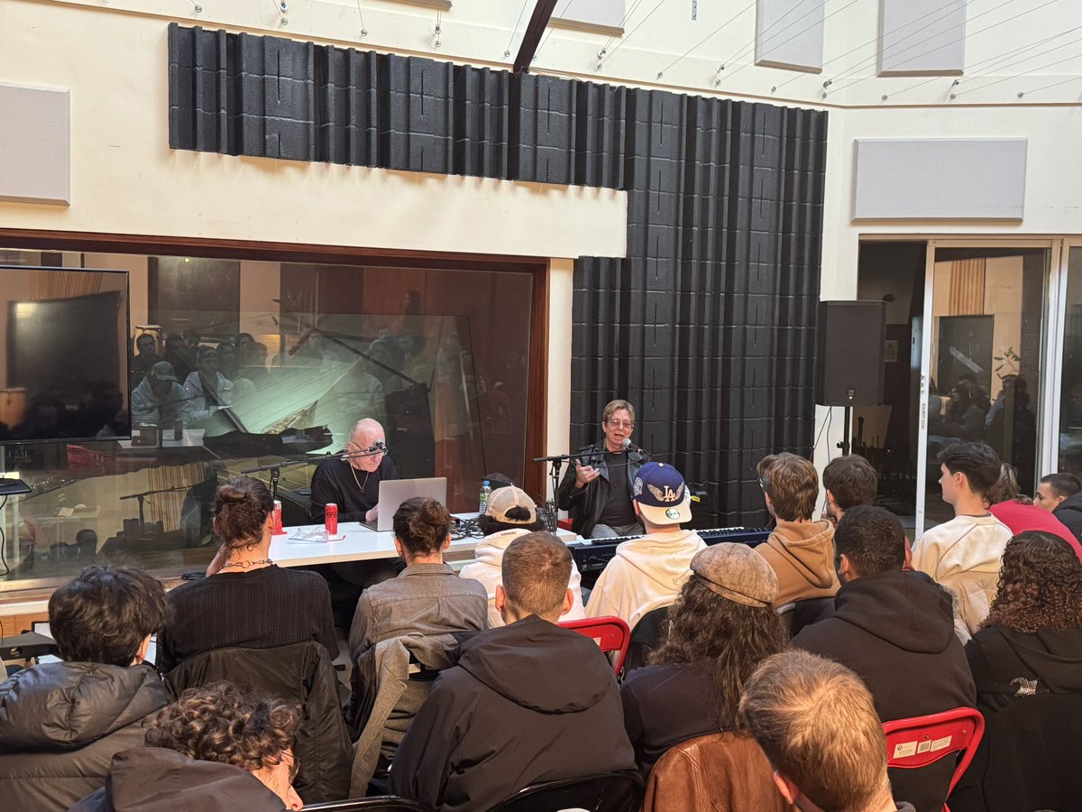 Double Master Class à #abbeyroadinstituteparis :  Brad Buxer &amp; Michael Prince respectivement #arranger et #soundengineer pour #MichaelJackson