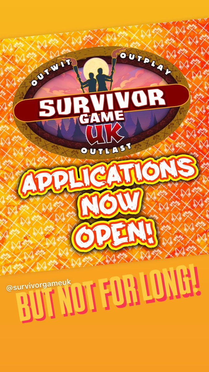 The door closes soon on the applications for season two!

Play the premiere live reality game in the UK!

#SurvivorGameUK #LiveRealityGame #LiveRealityGames #TheTraitorsUK