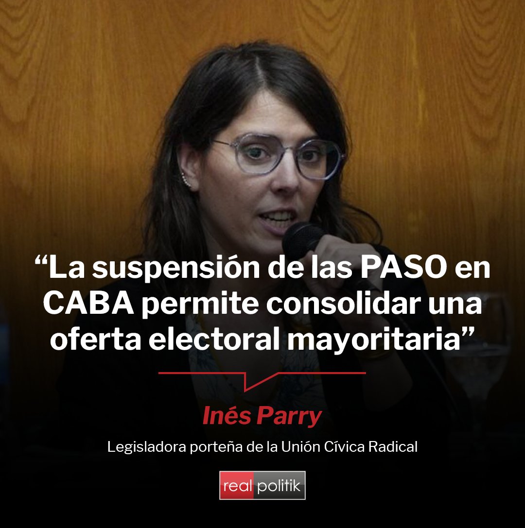 🔴La legisladora porteña de la Unión Cívica Radical (UCR), Inés Parry, dialogó con RADIO REALPOLITIK FM (realpolitik.fm) sobre la reciente decisión de la Legislatura de la Ciudad de Buenos Aires de suspender las...

¡Mirá la nota completa acá!👇
realpolitik.com.ar/nota/63896/ine…