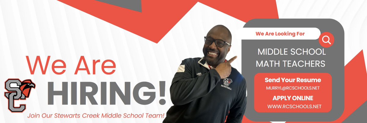 Are you a passionate math teacher? SCMS is on the lookout for enthusiastic math teachers to join our dynamic team! <a href="/rucoschools/">Rutherford County Schools</a> <a href="/Principal_Murry/">Letoni Murry, Ed.D.</a>