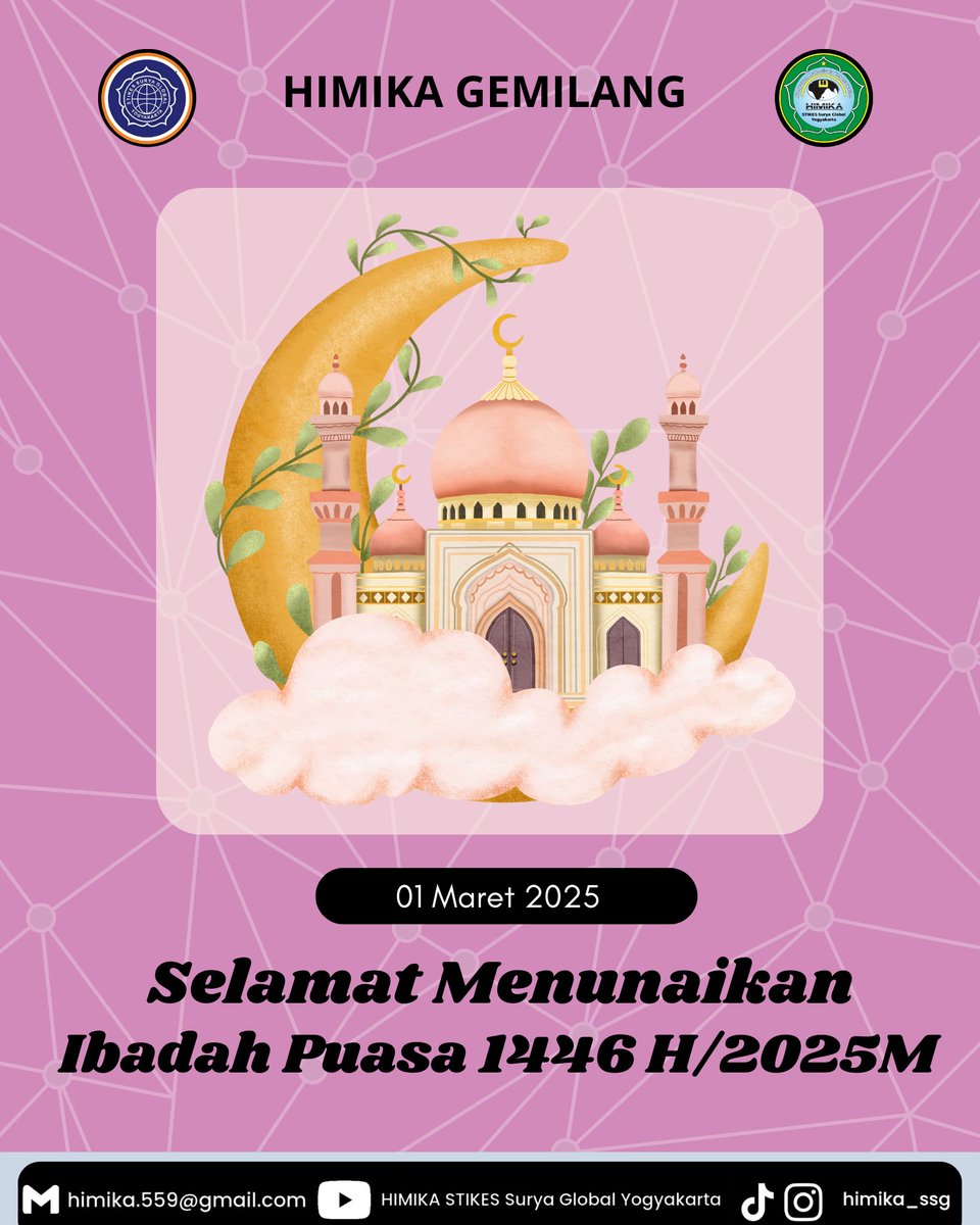 [RAMADHAN KAREEM]
Di bulan ini, kita diberikan kesempatan untuk membersihkan diri dari dosa-dosa, meningkatkan keimanan, dan mendekatkan diri kepada Allah SWT.

Kami segenap keluarga HIMIKA mengucapkan Selamat Menunaikan Ibadah Puasa 1446H/2025M.