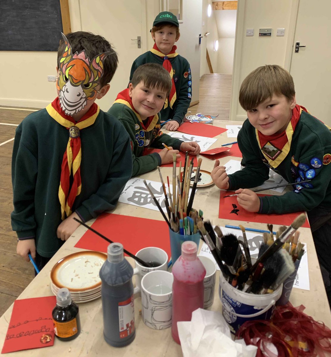 Settle Cubs enjoyed learning about the Chinese New Year. A parent told the legend of the monster Lian, another showed them how to use chopsticks. Cubs made Fu character posters, New Year cards &amp; Dragon masks, all accompanied with Chinese music <a href="/NYScouts/">North Yorkshire Scouts</a> <a href="/scouts/">Scouts</a> <a href="/settlestories/">Settle Stories</a>