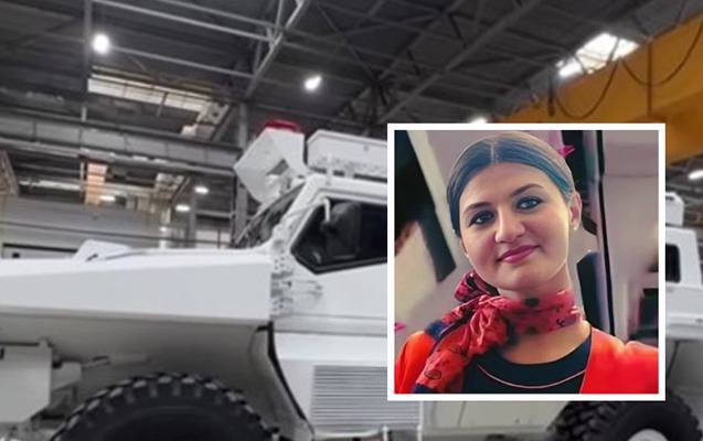 aztvresmi's tweet photo. Qazaxıstanda istehsal olunan hərbi xarakterli zirehli ambulans maşınına Azərbaycanın Milli Qəhrəmanı Hökümə Əliyevanın adı verilib. https://t.co/hXyOb0mzSN