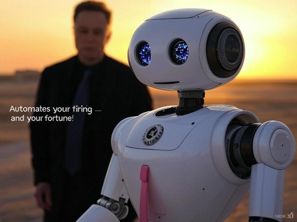memeautorif's tweet photo. $AUTORIF: Pink-tie robot fires you – and makes you rich! 1B tokens, @elonmusk madness.
CA: Ebxq7viZuHDTS7i9MTKbUtZLuLfLKwajAxWFKfCnpump
#AUTORIF #Memecoin #Crypto https://t.co/Laa3rhFeeR