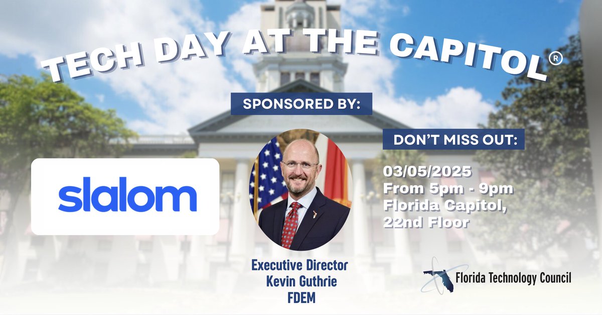 We’re honored to have Executive Director Kevin Guthrie speaking as our agency sponsor at the Capitol®!

As a leader in Florida’s emergency management and innovation efforts, Kevin Guthrie’s support helps drive crucial conversations at the intersection of technology and public