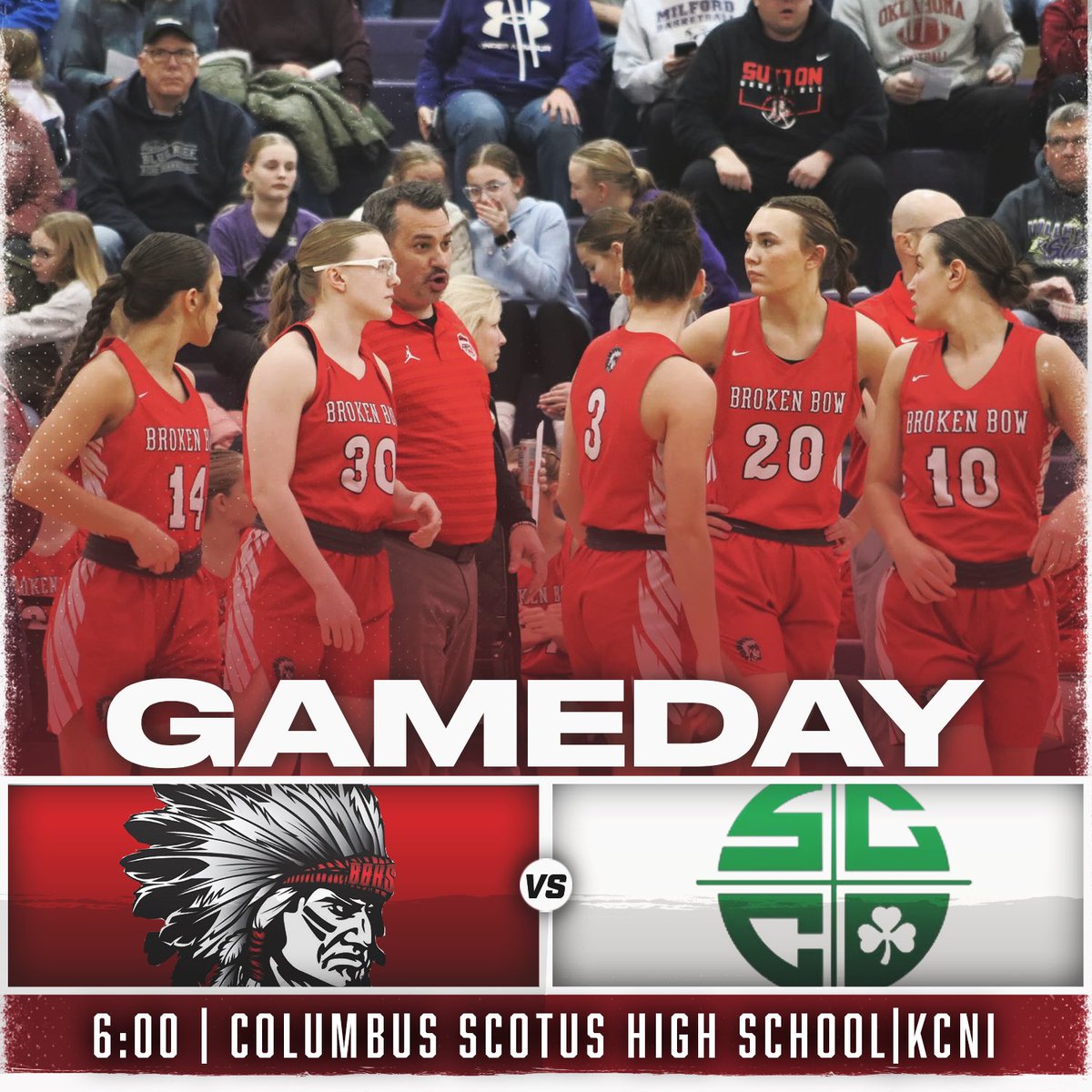 GAMEDAY‼️

🆚Columbus Scotus 
📍Columbus Scotus High School 
⏰6:00
📺Sandhills Express
📻KCNI