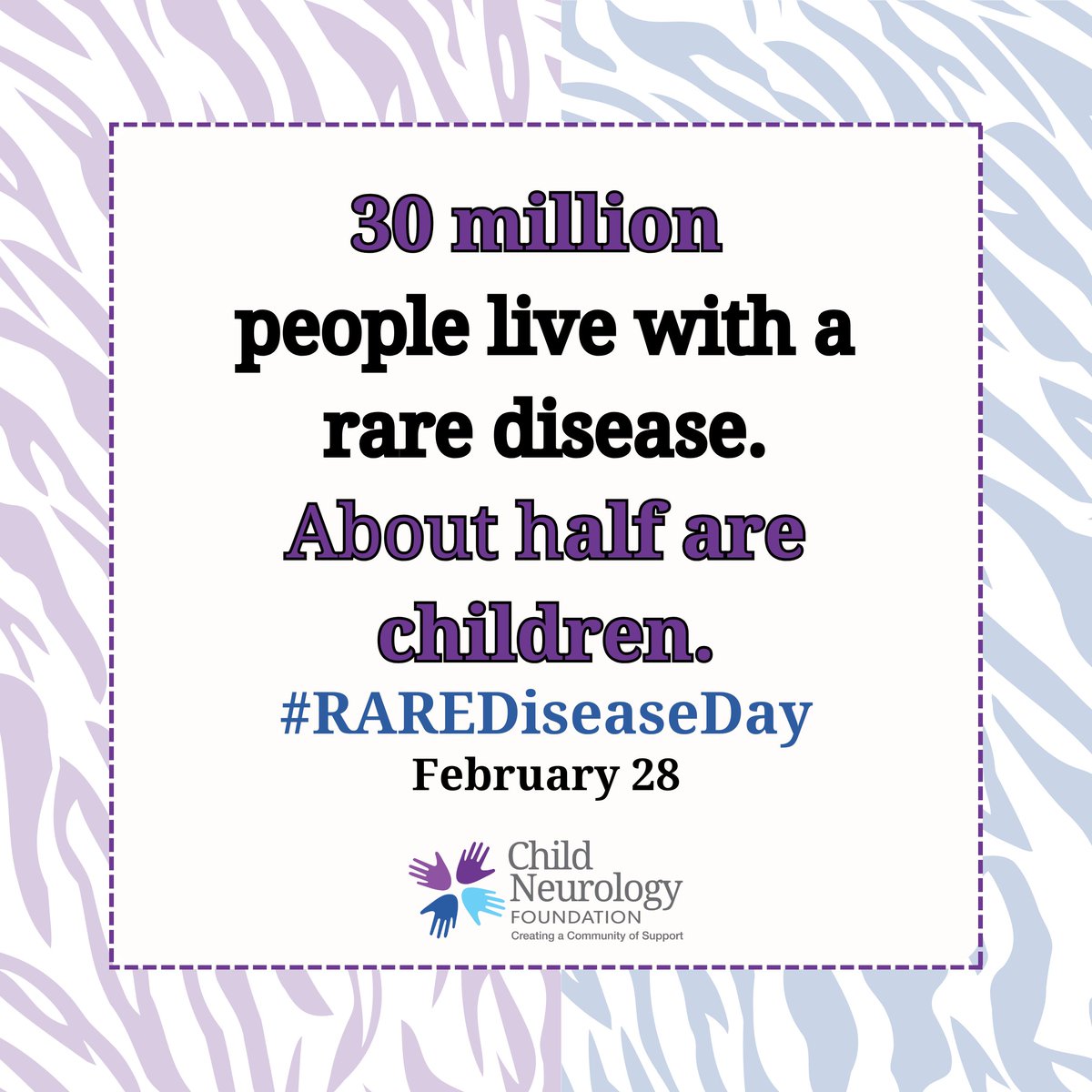 Rare isn’t rare in child neurology. Half of the 30M+ people with a rare disease are children, and many remain undiagnosed. On #RAREDiseaseDay, CNF strengthens the systems that support these families. Awareness is just the start—action makes the difference. 💜 #CNFCommunity