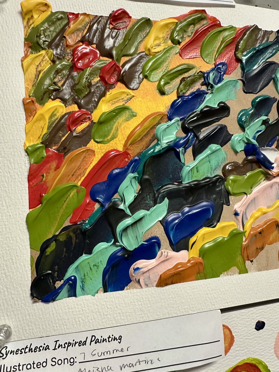 Abstract Art Inspired by Synesthesia: What Sounds Look Like 🎶🌈✨ Art 2/3 chose a song to illustrate!