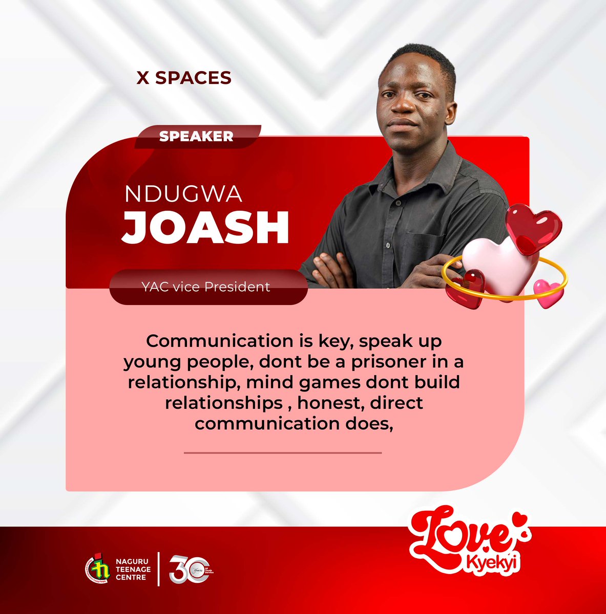 Naguru Teenage Center 🟢 (@naguruc) on Twitter photo Let’s keep it real and make relationships healthier and stronger by embracing honest and direct communication.
<a href="/ian_joash/">Ndugwa Joash ssebugulu</a> #LoveKyekyi #NTCAt30 Let’s keep it real and make relationships healthier and stronger by embracing honest and direct communication.
<a href="/ian_joash/">Ndugwa Joash ssebugulu</a> #LoveKyekyi #NTCAt30