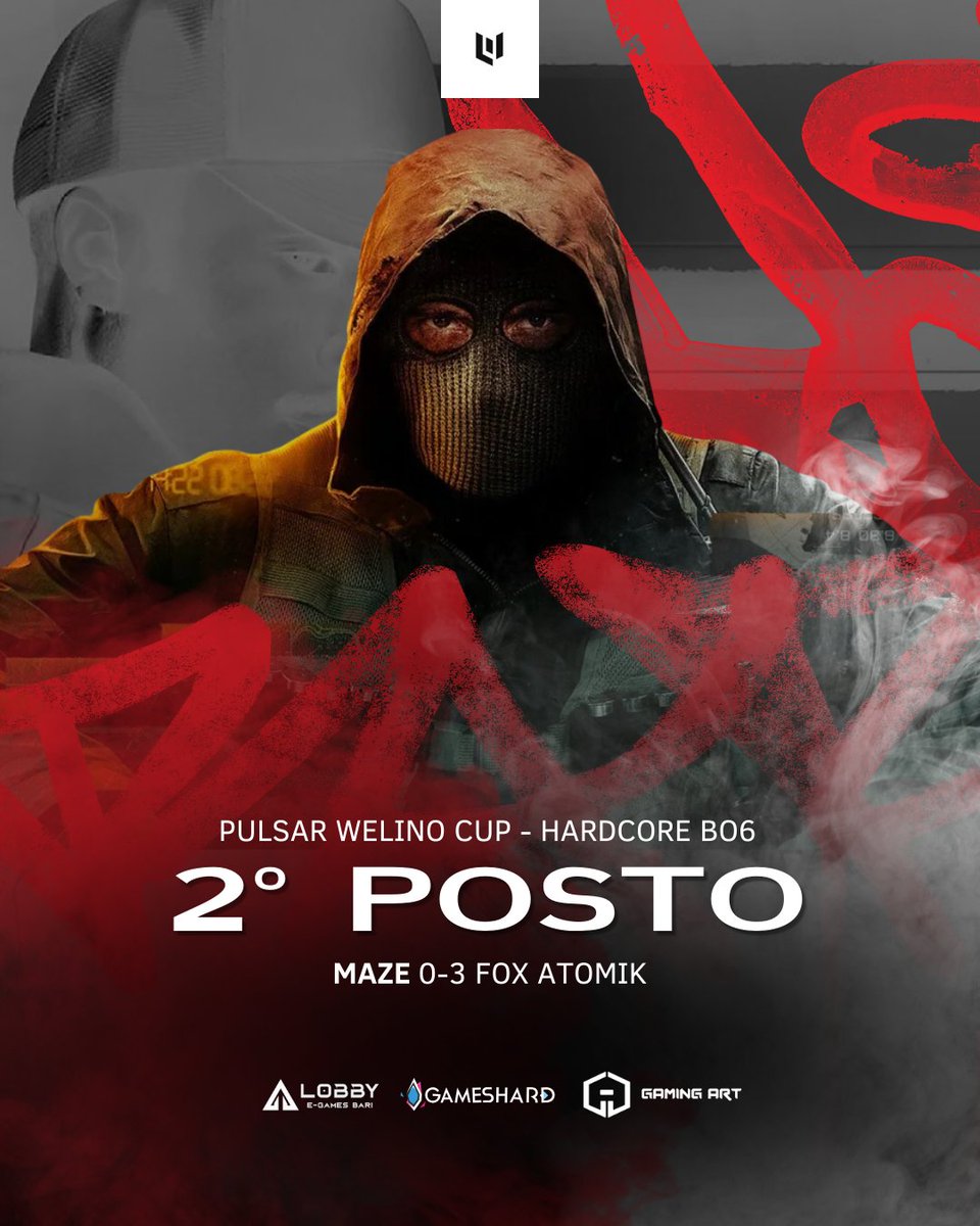 🥈 Welino Cup - B06 Hardcore 🎮🔥

Abbiamo dato tutto nel torneo in Cerca e Distruggi Hardcore conquistando un 2° Posto! 💀💥 Grande squadra, grandi sfide contro i nostri avversari, la prossima volta puntiamo al primo posto! 🏆 GG a tutti! 

#BlackOps6 #Hardcore #MAZE #playmaze