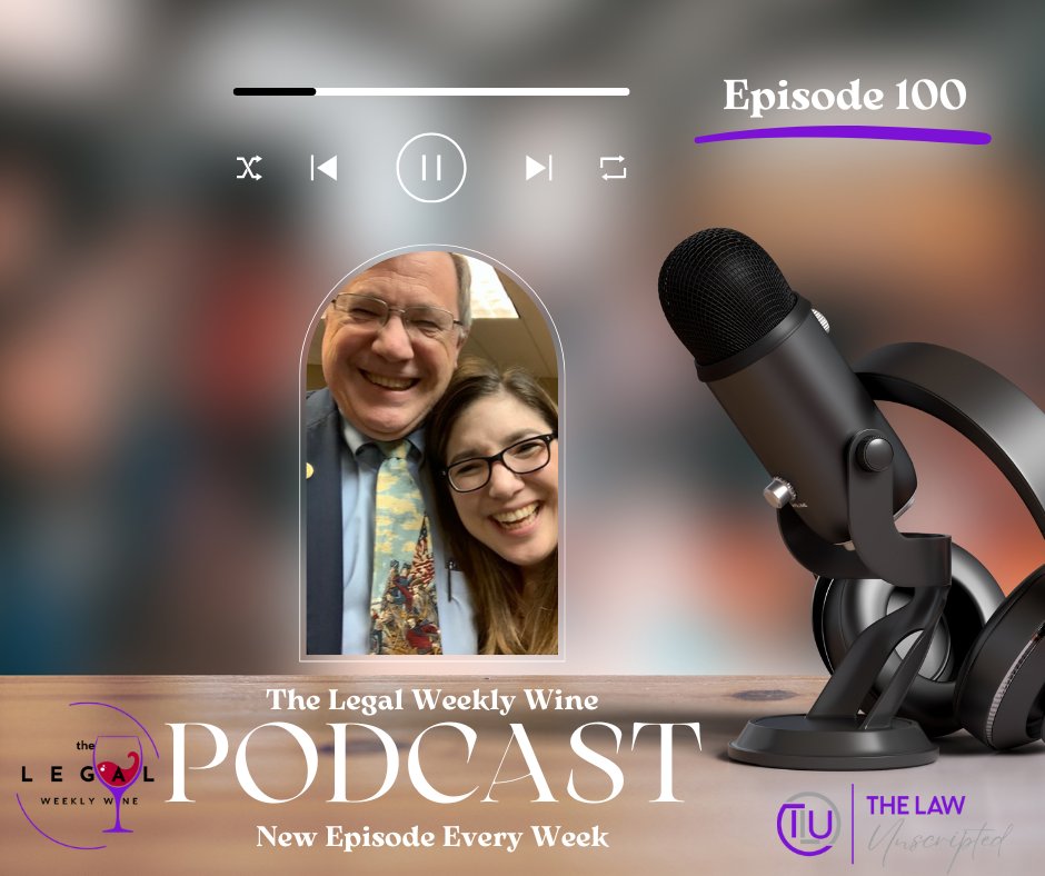 LawUnscripted's tweet photo. Don't miss the 100th EPISODE of "The Legal Weekly Wine"! Virginia Tehrani and Dr. John R. Vile of @mtsuhonors tackle the legal issue of whether or not a US president can refuse to follow court orders. #tlu #thelegalweeklywine #thelawunscripted #legalnews https://t.co/NhTeXXHViK
