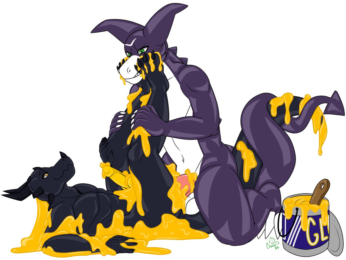 MI🌙NIGHT (@midnightfoxad) on Twitter photo Birthday gift I got for <a href="/Alex_The_Drake/">Alex Shire</a> a while back. Two durgs stuck together with glue! 👀
Art by <a href="/GummixFrog/">Clover🍀🔞 he/they</a>
furaffinity.net/user/gummixfrog Birthday gift I got for <a href="/Alex_The_Drake/">Alex Shire</a> a while back. Two durgs stuck together with glue! 👀
Art by <a href="/GummixFrog/">Clover🍀🔞 he/they</a>
furaffinity.net/user/gummixfrog