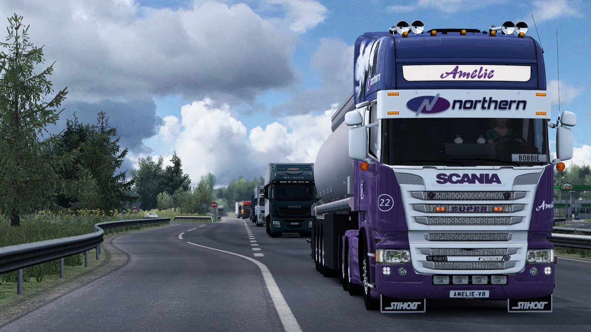 SimRelated's tweet photo. My old Scania "Amelie" did some miles around Europe

#ETS2 #EuroTruckSimulator2 #bestdevsever #bestcommunityever https://t.co/tC7dfndFMf