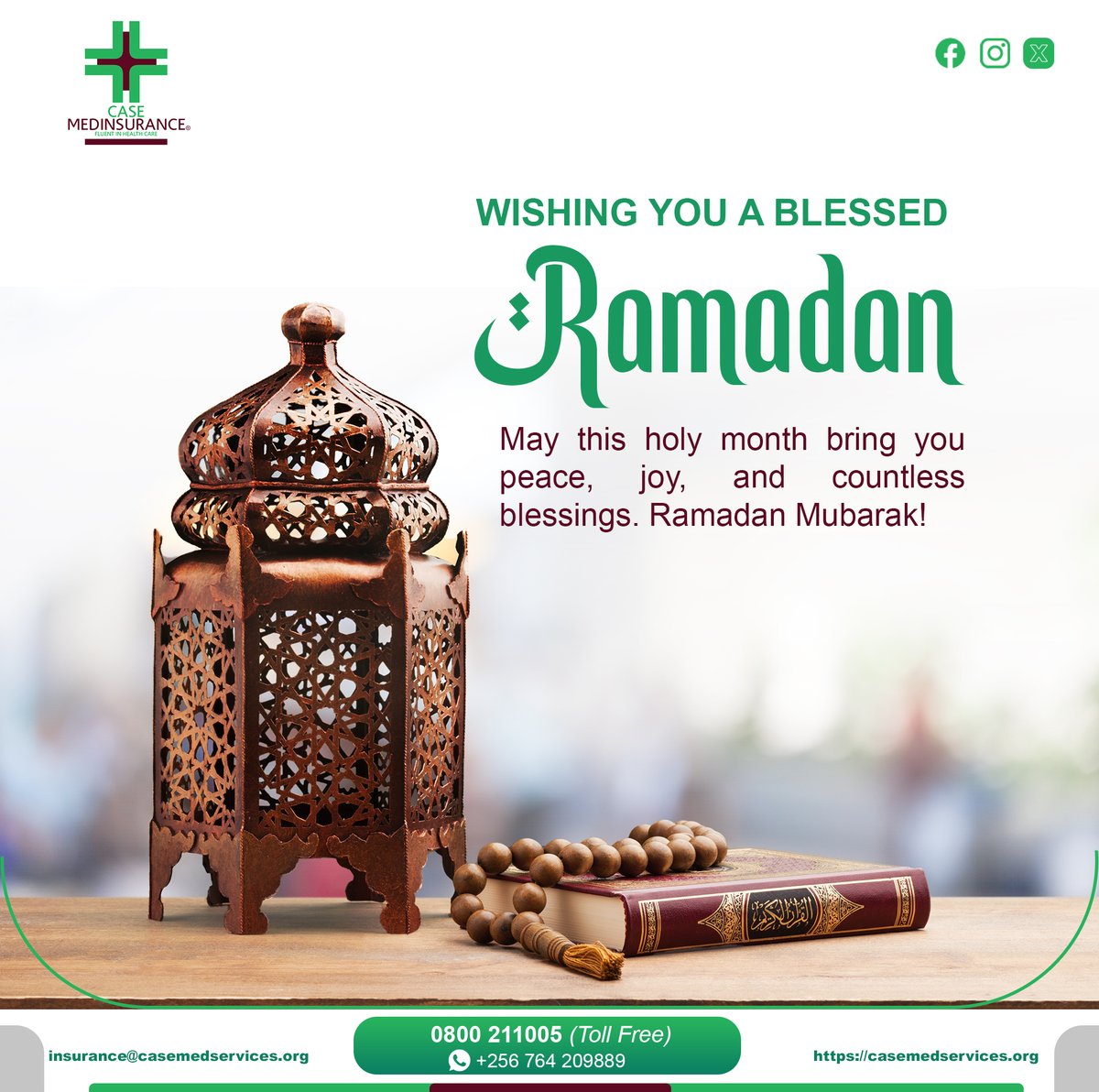 CMedinsurance's tweet photo. Ramadan Kareem!
Case MedInsurance extends heartfelt wishes to our Muslim clients, partners, and the entire community. May this sacred month bring you peace, good health, and abundant blessings.
#RamadanKareem #CaseMedInsurance https://t.co/7volnKdCKu