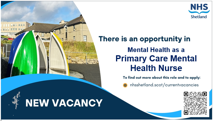 New Vacancy - Primary Care Mental Health Nurse 

For further information and to Apply :- 
apply.jobs.scot.nhs.uk/Job/JobDetail?…

#jobs #NHS #shetland