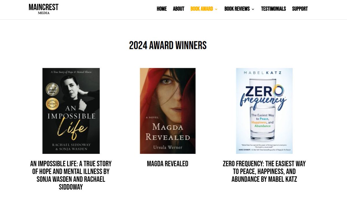 "Big news! Joao Cerqueira’s Perestroika: An Eye for an Eye, a Tooth for a Tooth has won the Ninth International Literary Prize at the Maincrest Media Book Awards in Historical Fiction! Check out the winners: 
winners.maincrestmedia.com/2024-award-win…