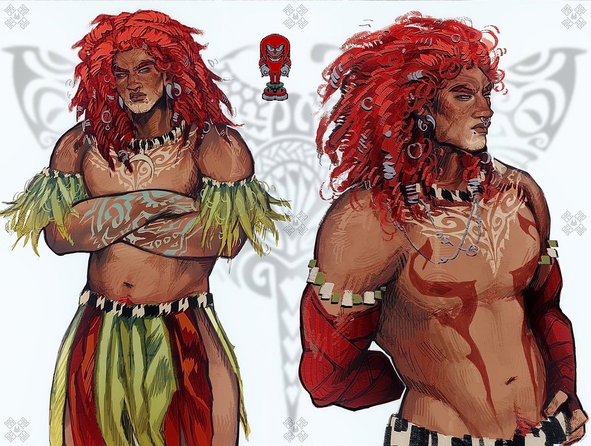 itssanlee's tweet image. drew canonically accurate knuckles btw 🫴🏻