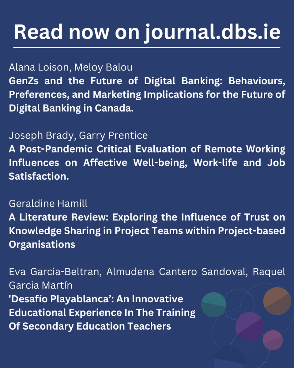 DBS Applied Research and Theory Journal tweet media