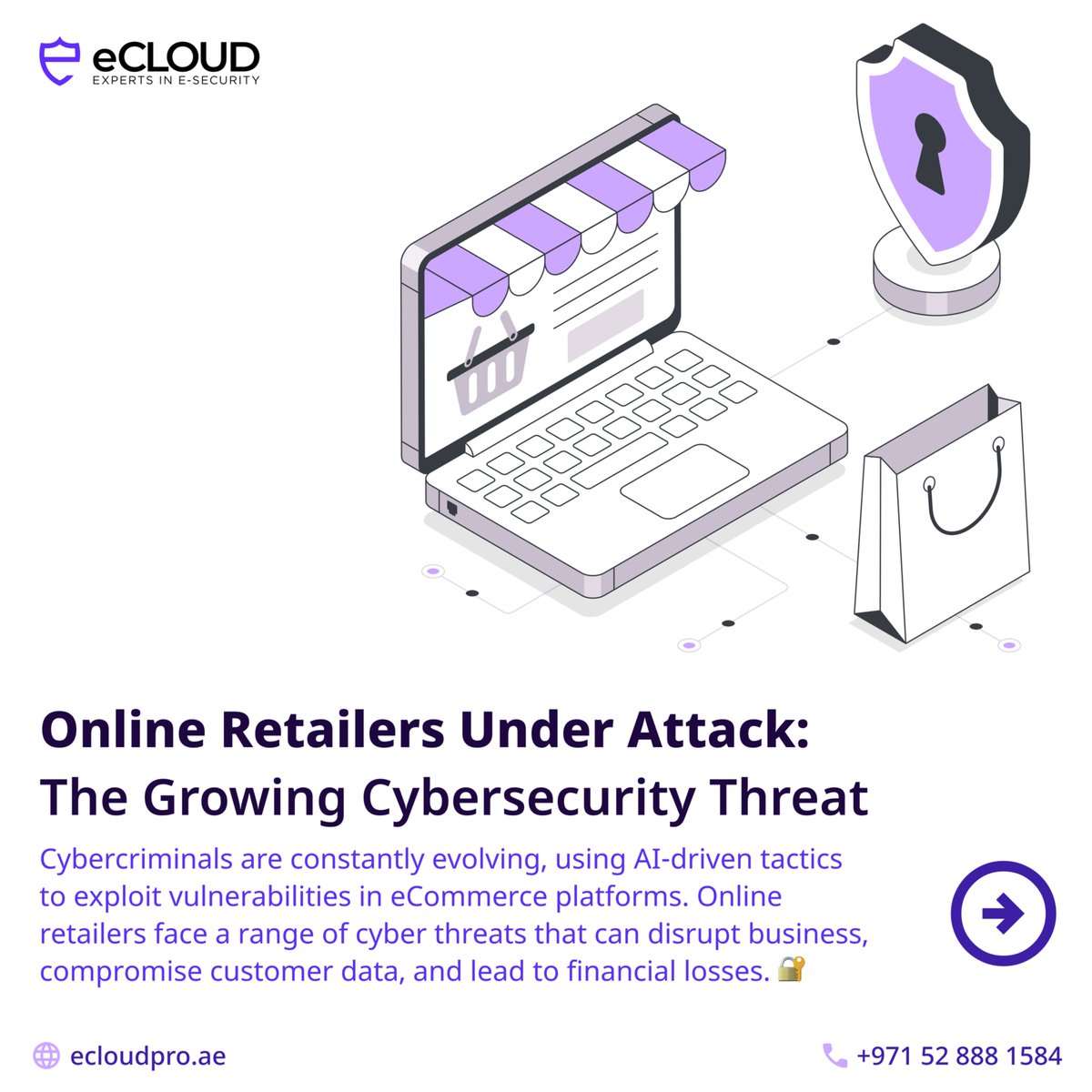 eCloudPro's tweet image. 🛍️ Online Retailers Beware: Hackers Want Your Checkout! 🔥

Would you let thieves walk into your store and empty the shelves? 🛒💸 Then why let hackers rob your digital business?

📲 +971 52 888 1584
🌐 ecloudpro.ae

#RetailUnderAttack #eCommerceSecurity #StopTheHacker