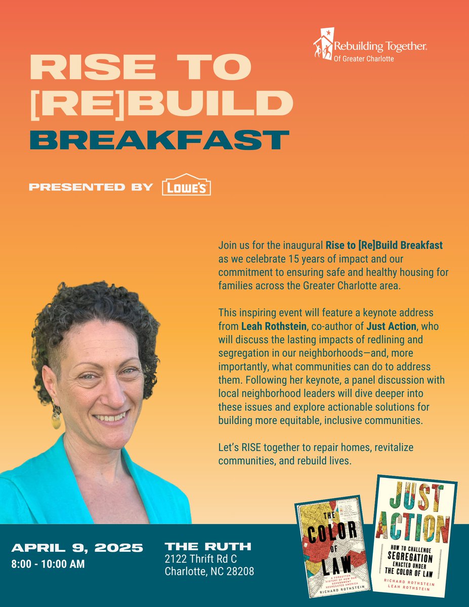 We've partnered with The Ruth to host our Rise to [Re]Build Breakfast presented by <a href="/Lowes/">Lowe's</a>  on April 9th! 🤝The Ruth offers a catered breakfast, a modern event space, and a convenient location minutes from Uptown Charlotte! ✅Visit bit.ly/rise2rebuild to get your tickets!