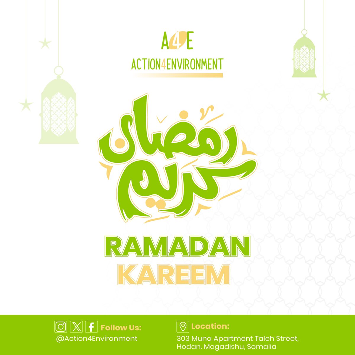 Ramadan Mubarak.

Wishing you a blessed and peaceful Ramadan filled with love, kindness, and sustainability.
 #RamadanMubarak 
#ActNow