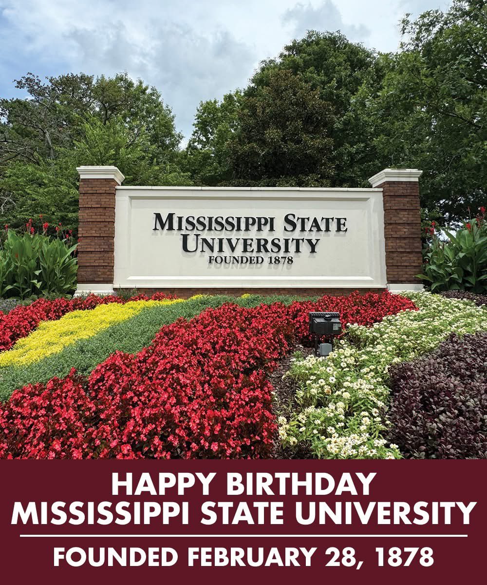 Happy 147th birthday to our alma mater! 🎉

Mississippi State University was founded on this date in 1878.