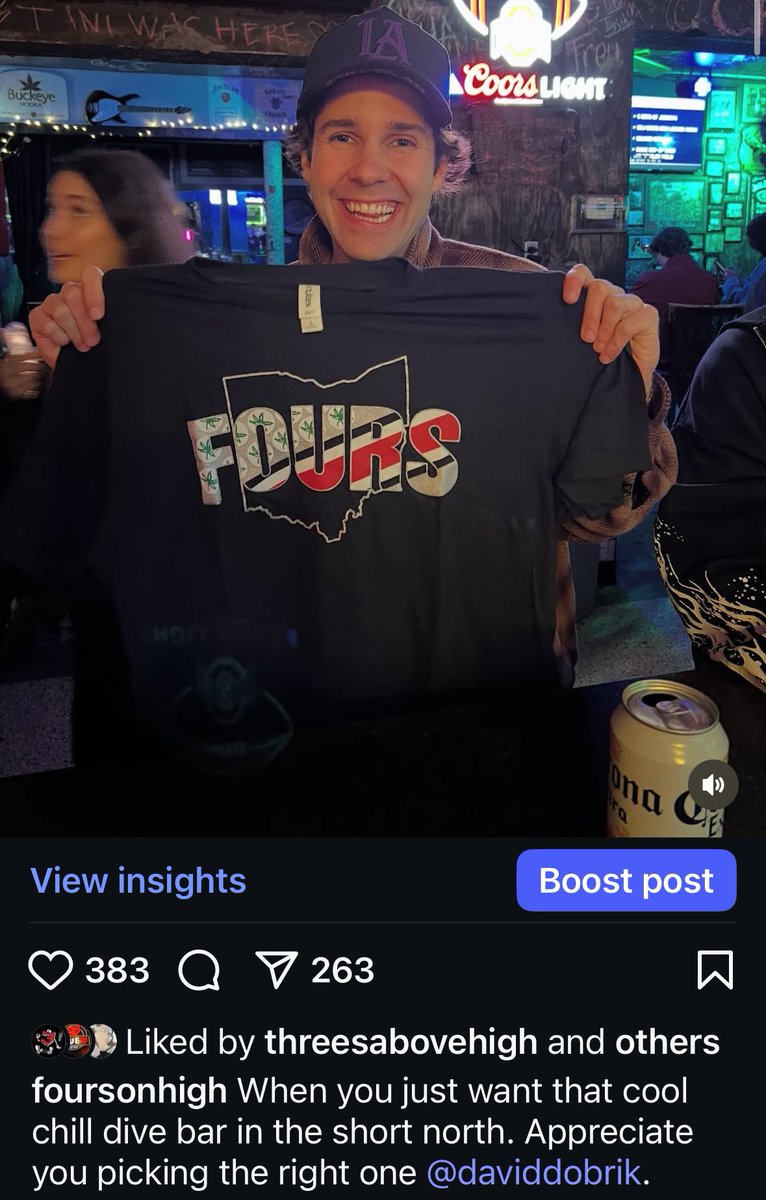 THR3ES ๐๐พโค๏ธ (@threesabovehigh) on Twitter photo Of course <a href="/DavidDobrik/">DAVID DOBRIK</a> rolled through a number bar when in Columbus. Thank you for taking care of our staff. Of course <a href="/DavidDobrik/">DAVID DOBRIK</a> rolled through a number bar when in Columbus. Thank you for taking care of our staff.