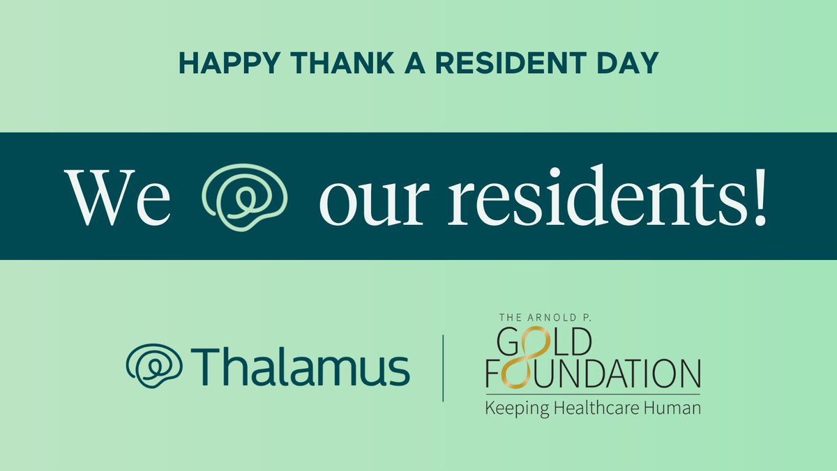 Thalamus (@thalamusgme) on Twitter photo We’re proud to partner with the <a href="/GoldFdtn/">Gold Foundation</a> in celebrating Thank a Resident Day today, February 28, 2025!
Join us in honoring the trainees who go above and beyond every day! 💙
#ThankAResidentDay #GME #MedX #MedTwitter We’re proud to partner with the <a href="/GoldFdtn/">Gold Foundation</a> in celebrating Thank a Resident Day today, February 28, 2025!
Join us in honoring the trainees who go above and beyond every day! 💙
#ThankAResidentDay #GME #MedX #MedTwitter