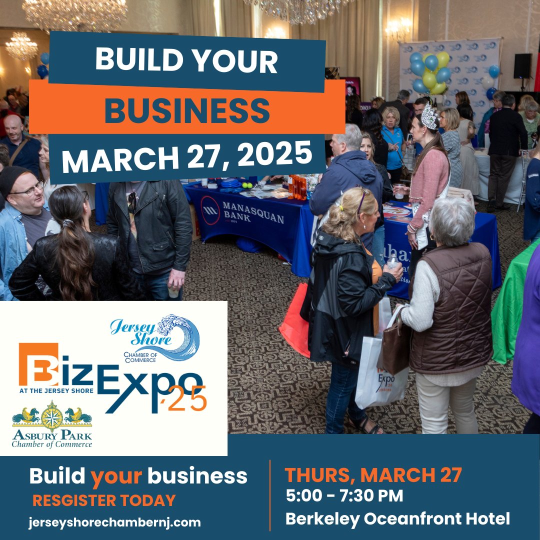 Will your business be at the 2025 BizExpo? Don't miss this opportunity to connect with other businesses &amp; consumers and build your business!

For more information and to register visit: asburyparkchamber.com/business-expo/

#businessexpo #bizexpo2025  #jerseyshorechamber #asburyparkchamber