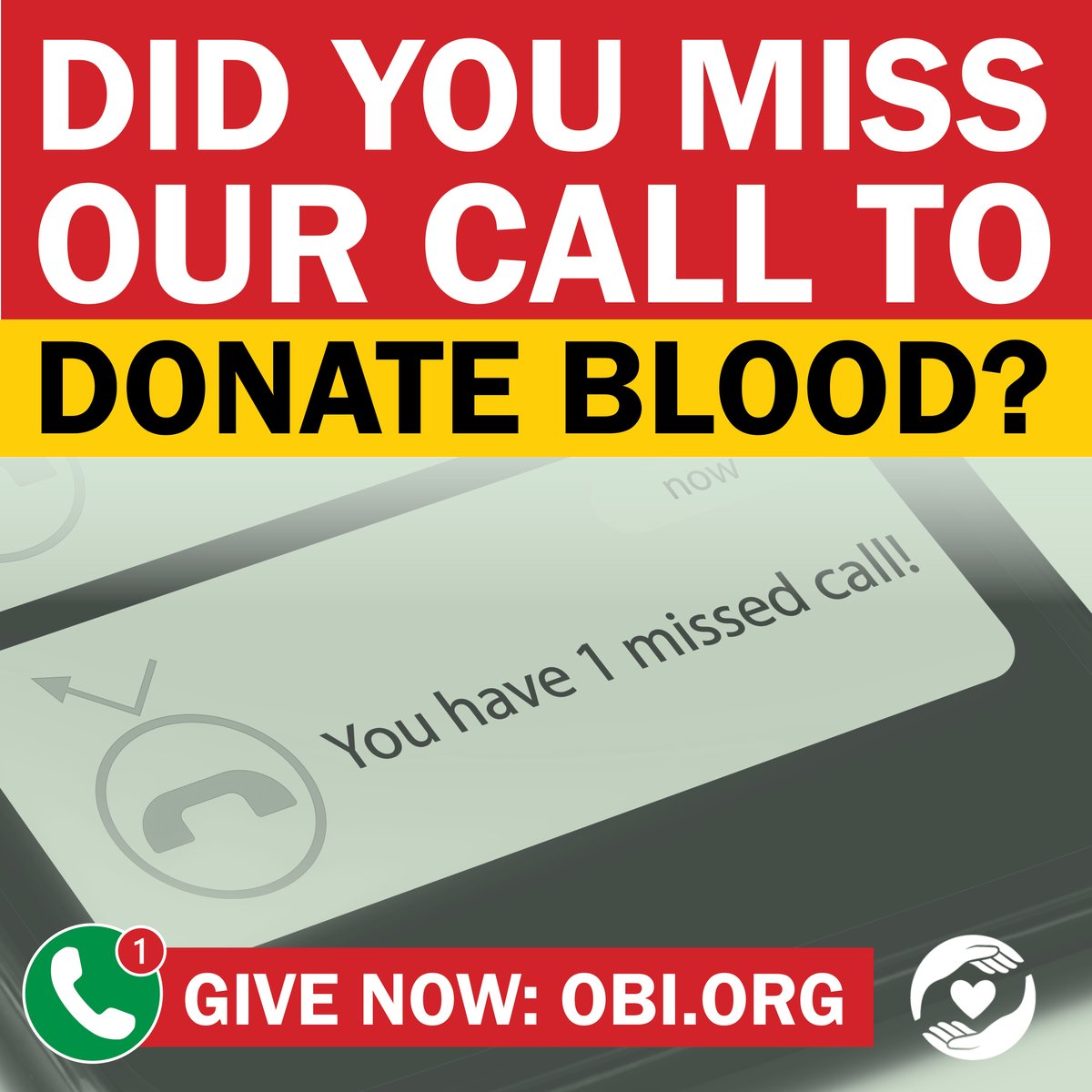 Missed our call? Patients need you. The blood supply is running low and your donation could be the difference between life or death for these patients! Answer the call and donate today: bit.ly/4gWkiF3.
