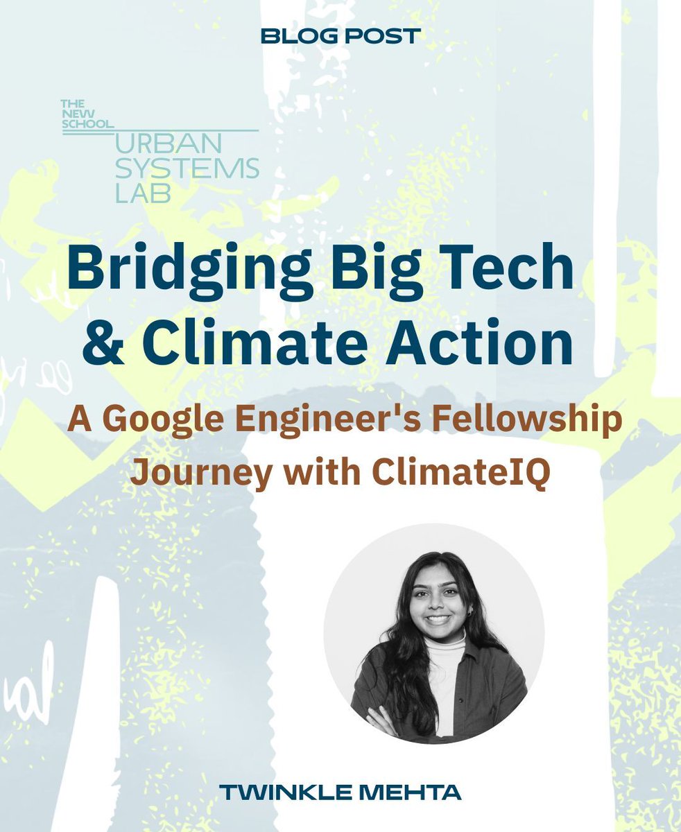 USL_NYC's tweet photo. From Google Engineer to Climate Tech Innovator: Through USL fellowship, @tmxhta helped develop climate risk assessment tools that make complex data accessible to under-resourced communities 🌎💻 Learn more: https://t.co/vJLD4oBmEJ https://t.co/l4b7gPcVcf