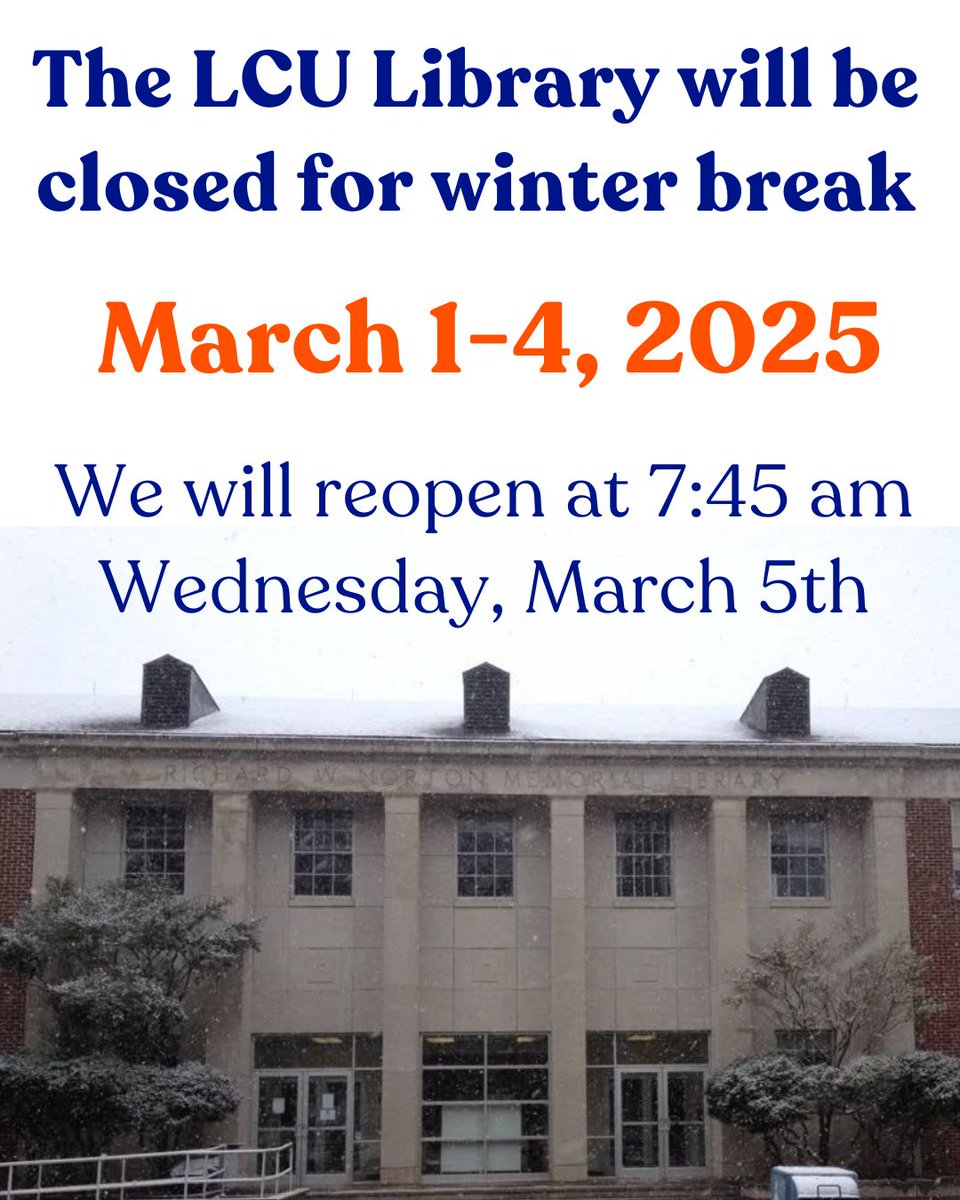 Library_LC's tweet image. ❄️ Winter is coming…at least the winter break is coming and the library will be closed.