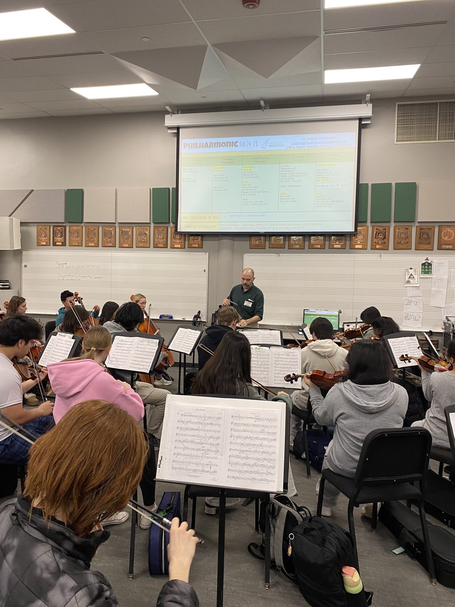 Music Composer Doug Spata worked with the sycamore orchestras today in preparation for pancake Day performances!   Meet-the-Composer at Pancake day!
