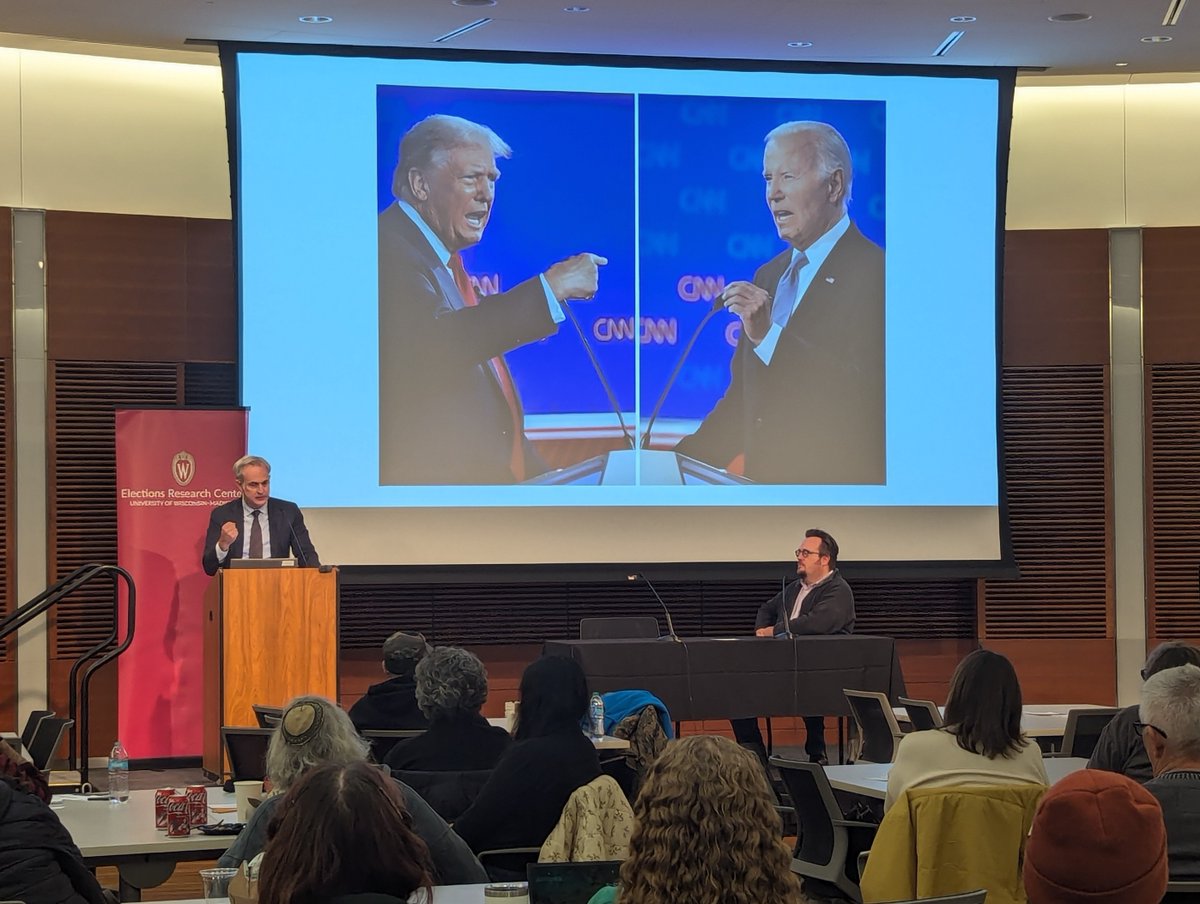 Franco Ordoñez (@francoordonez) on Twitter photo a little late, but it was such a pleasure to speak at this fall’s 2024 Election Symposium at the Univ of Wisconsin-Madison. So well put on, great audience and I learned so much from all the speakers <a href="/bcburden/">Barry Burden</a> <a href="/vavreck/">Lynn Vavreck</a> <a href="/blfraga/">Bernard L. Fraga</a> <a href="/b_schaffner/">Brian Schaffner</a> <a href="/PollsAndVotes/">Charles Franklin</a> elections.wisc.edu a little late, but it was such a pleasure to speak at this fall’s 2024 Election Symposium at the Univ of Wisconsin-Madison. So well put on, great audience and I learned so much from all the speakers <a href="/bcburden/">Barry Burden</a> <a href="/vavreck/">Lynn Vavreck</a> <a href="/blfraga/">Bernard L. Fraga</a> <a href="/b_schaffner/">Brian Schaffner</a> <a href="/PollsAndVotes/">Charles Franklin</a> elections.wisc.edu