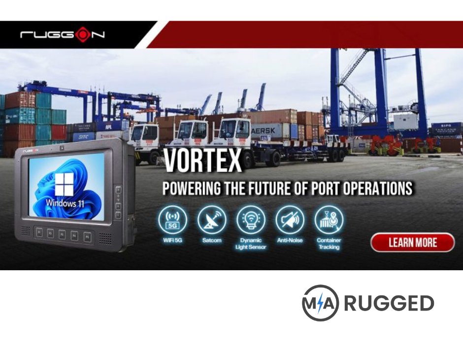 MA_Rugged's tweet image. #RuggON's all-new VORTEX is here to revolutionize #PortLogistics with unmatched performance and durability. Built with a 7-Inch high-performance Intel® Core™ i5 processor, VORTEX is the ultimate solution for demanding port environments.
bit.ly/3Qm8HUV